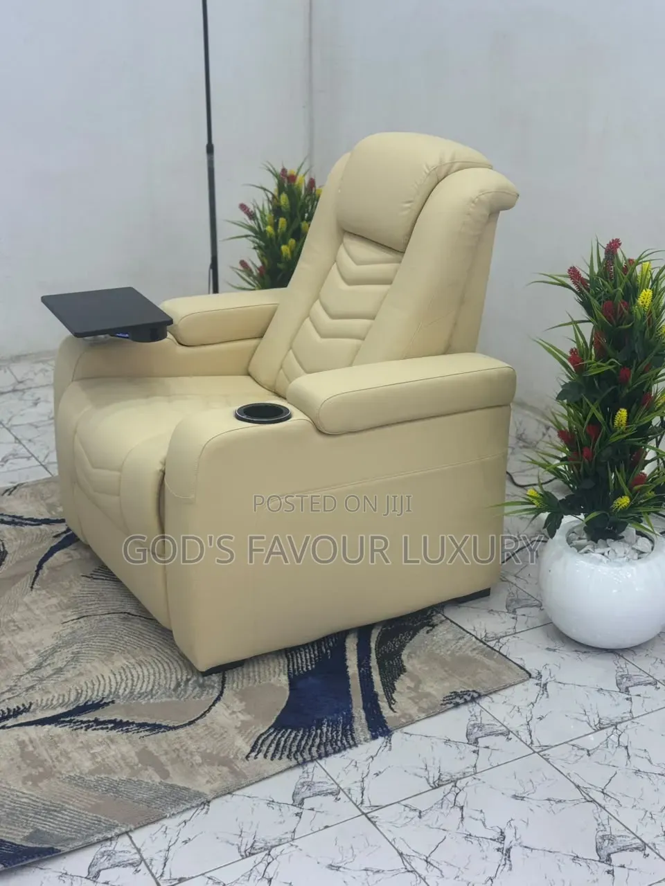 This Cream-Colored Luxury Electric Reclining.