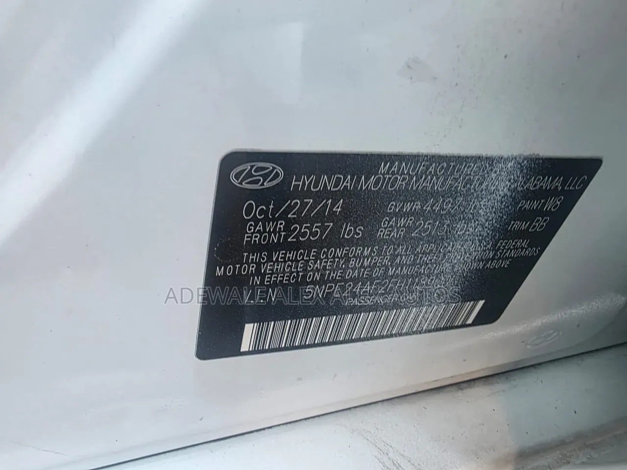 Hyundai Sonata 2015 White
