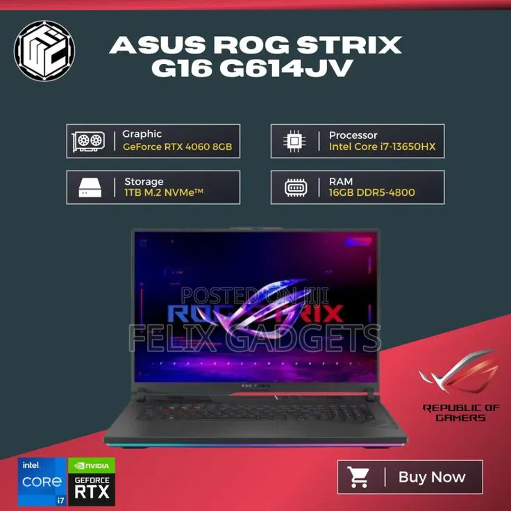 Laptop Asus ROG Strix G17 16GB Intel Core i9 SSD 1T