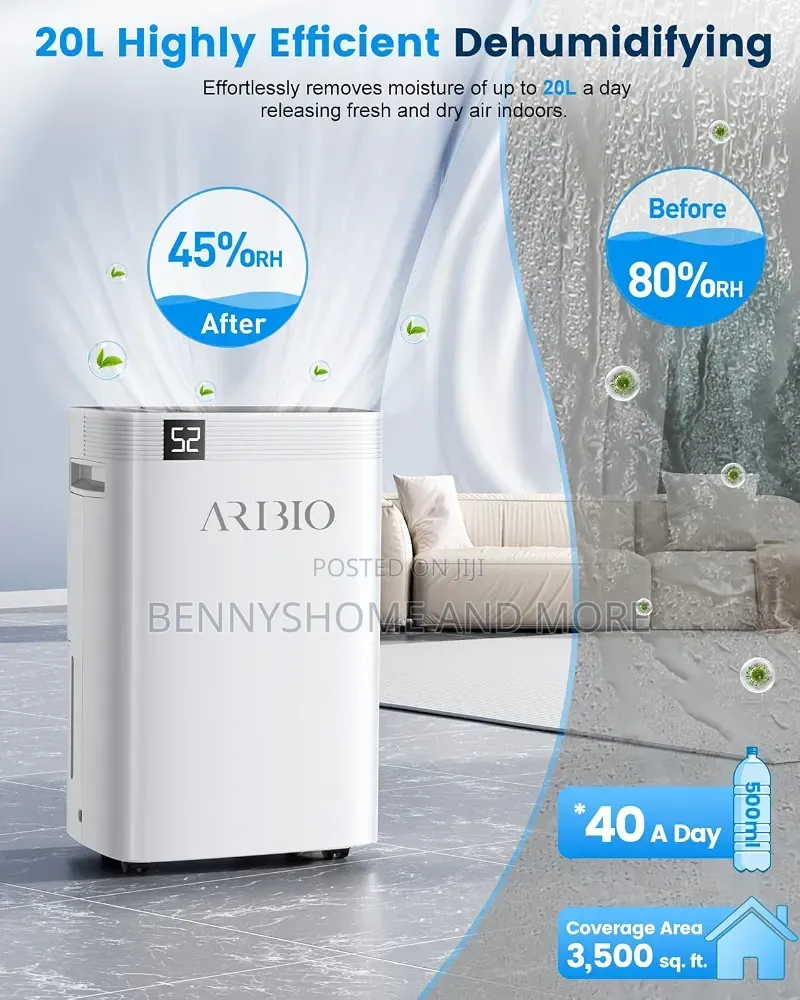 ARIBIO 20l/Day Dehumidifier for Home