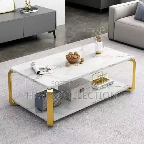 Faux Marble Centre Table Living Room Parlour Table Wooden MDF