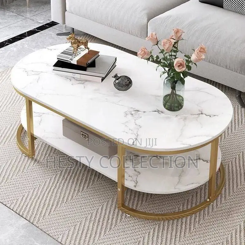 Faux Marble Centre Table Living Room Parlour Table Wooden MDF