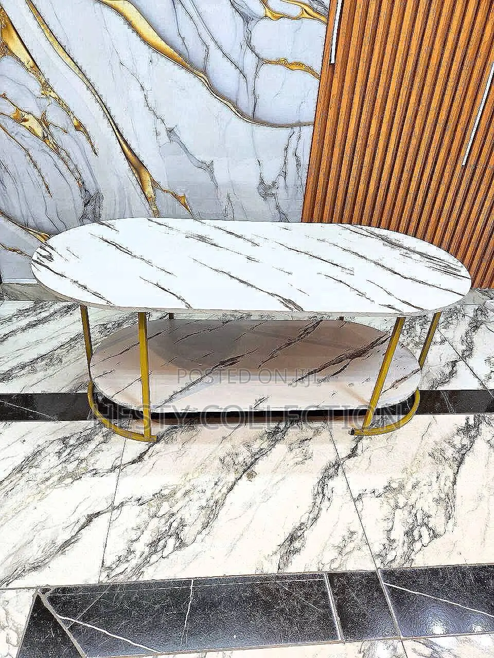Faux Marble Centre Table Living Room Parlour Table Wooden MDF