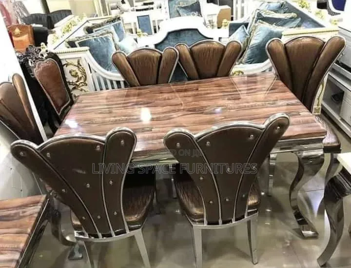 High Quality Marble Dining Table With 6 Chairs