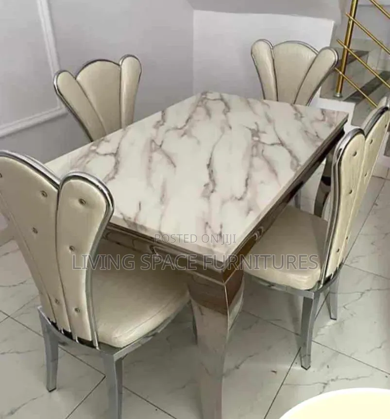 High Quality Marble Dining Table With 6 Chairs