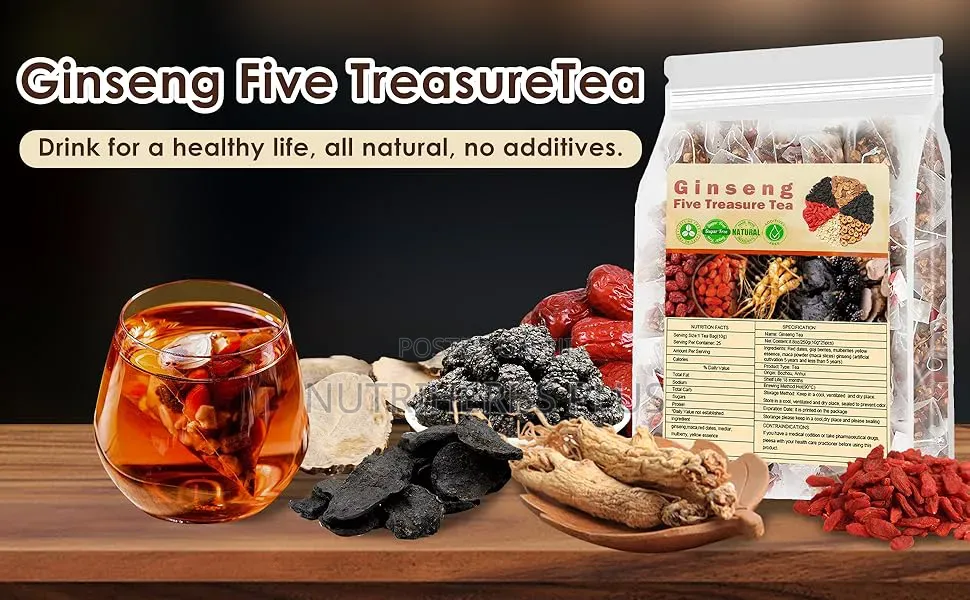 Ginseng Five Treasure Tea( Five Star Herbal Ginseng Tea)