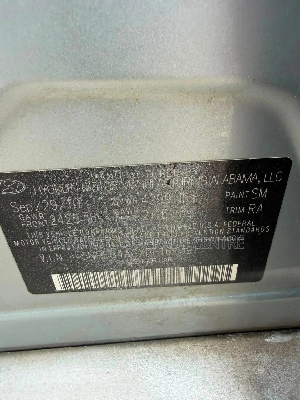 Hyundai Sonata 2011 Silver