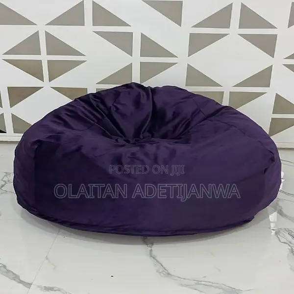 Comfy Purple Beanbag Frameless Exchangeable Cover for Home N Office