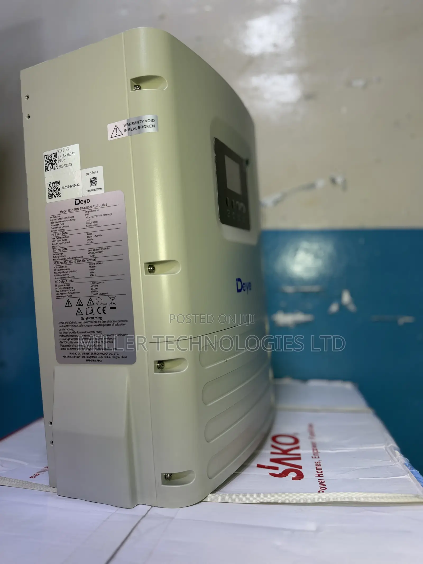 Heavy Duty Deye SUN--OG02LP1-EU-AM1 6kVA Inverter