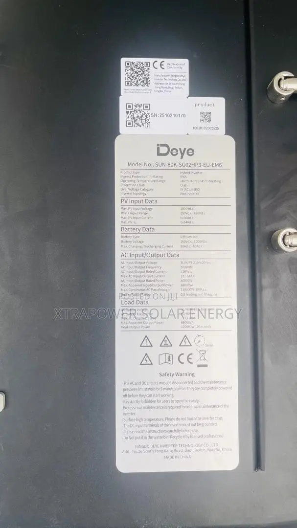 80kw Three Phase High Voltage Hybrid Inverter