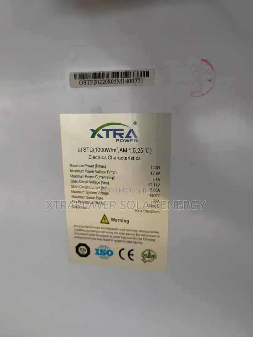 140w Mono Solar Panel