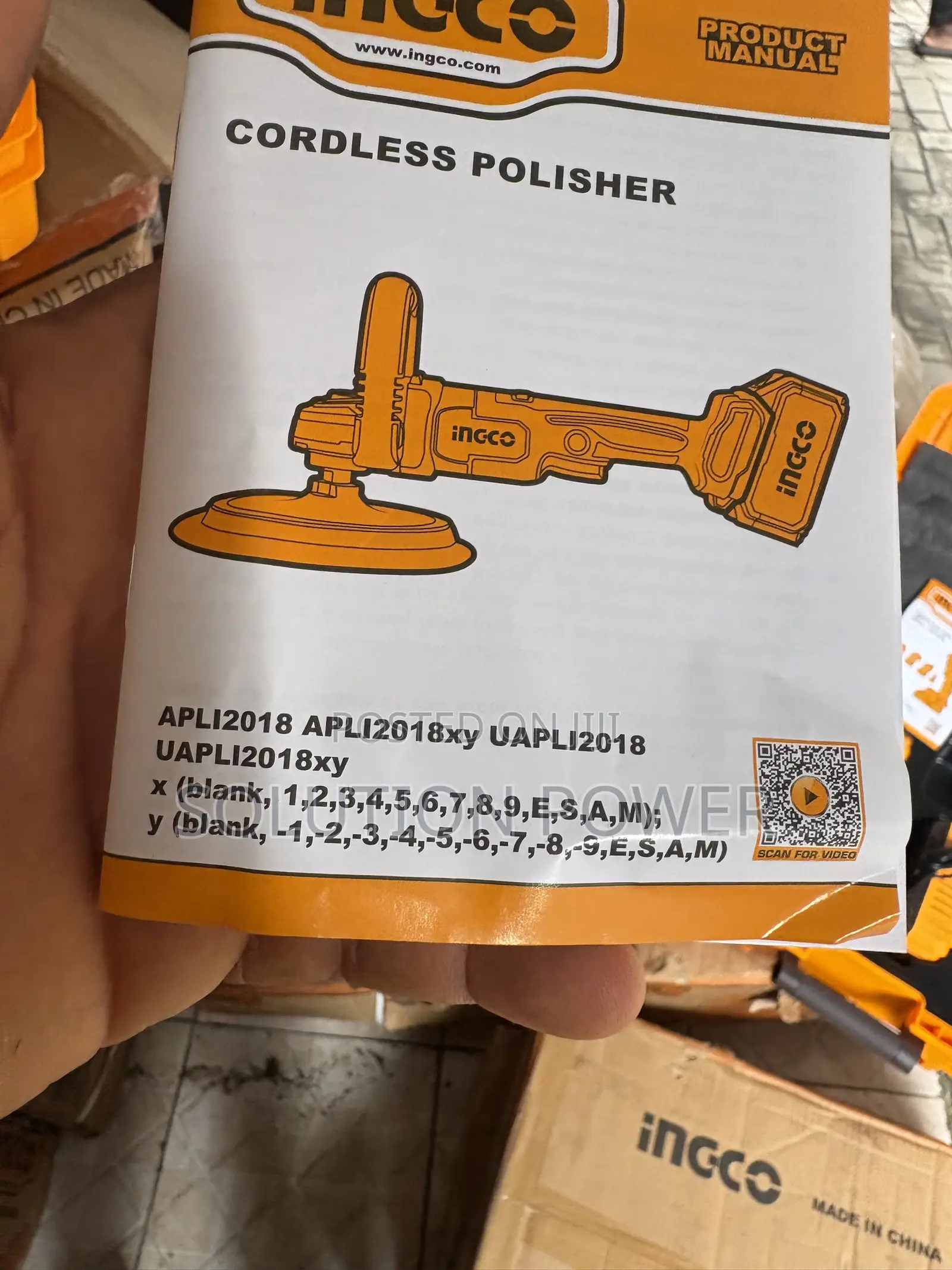 CORDLESS POLISHER 180mm(7”) 20v