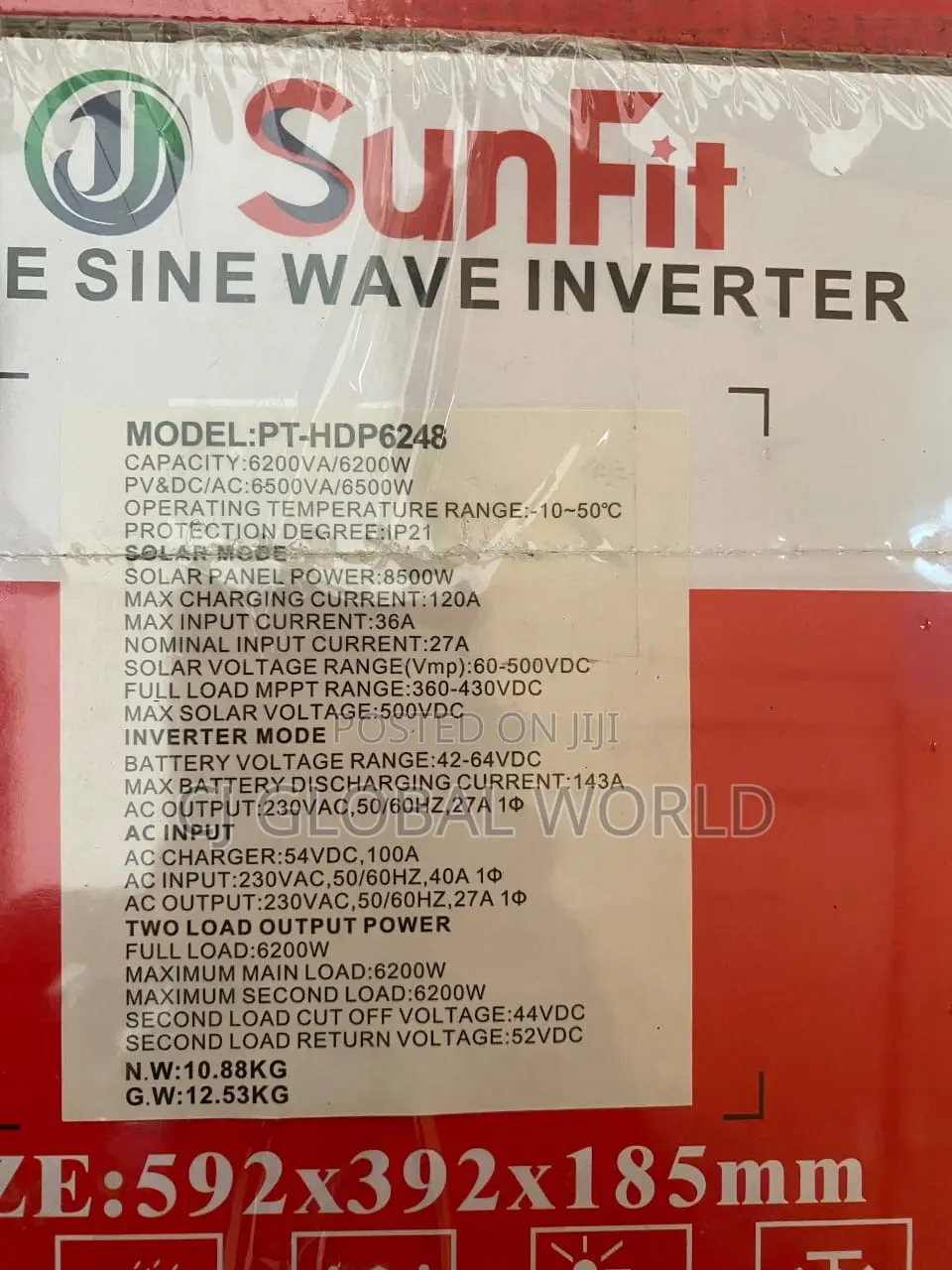 SUNFIT 6.2kva 48v Hybrid Inverter