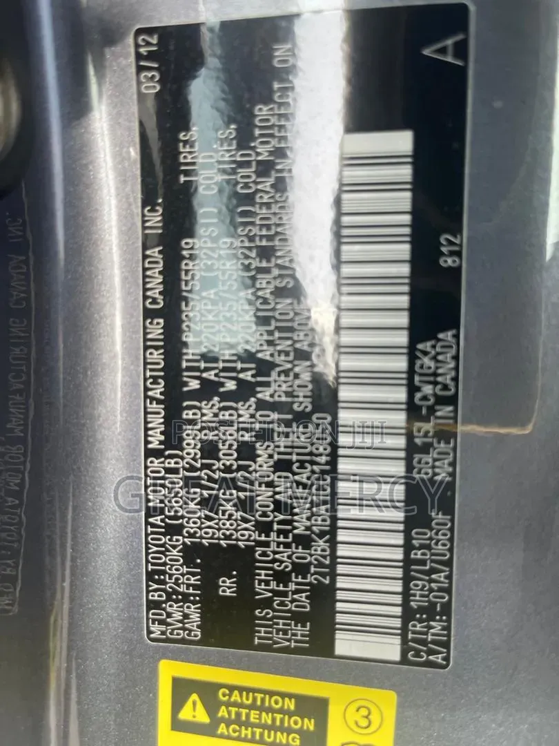Lexus RX 2012 Gray