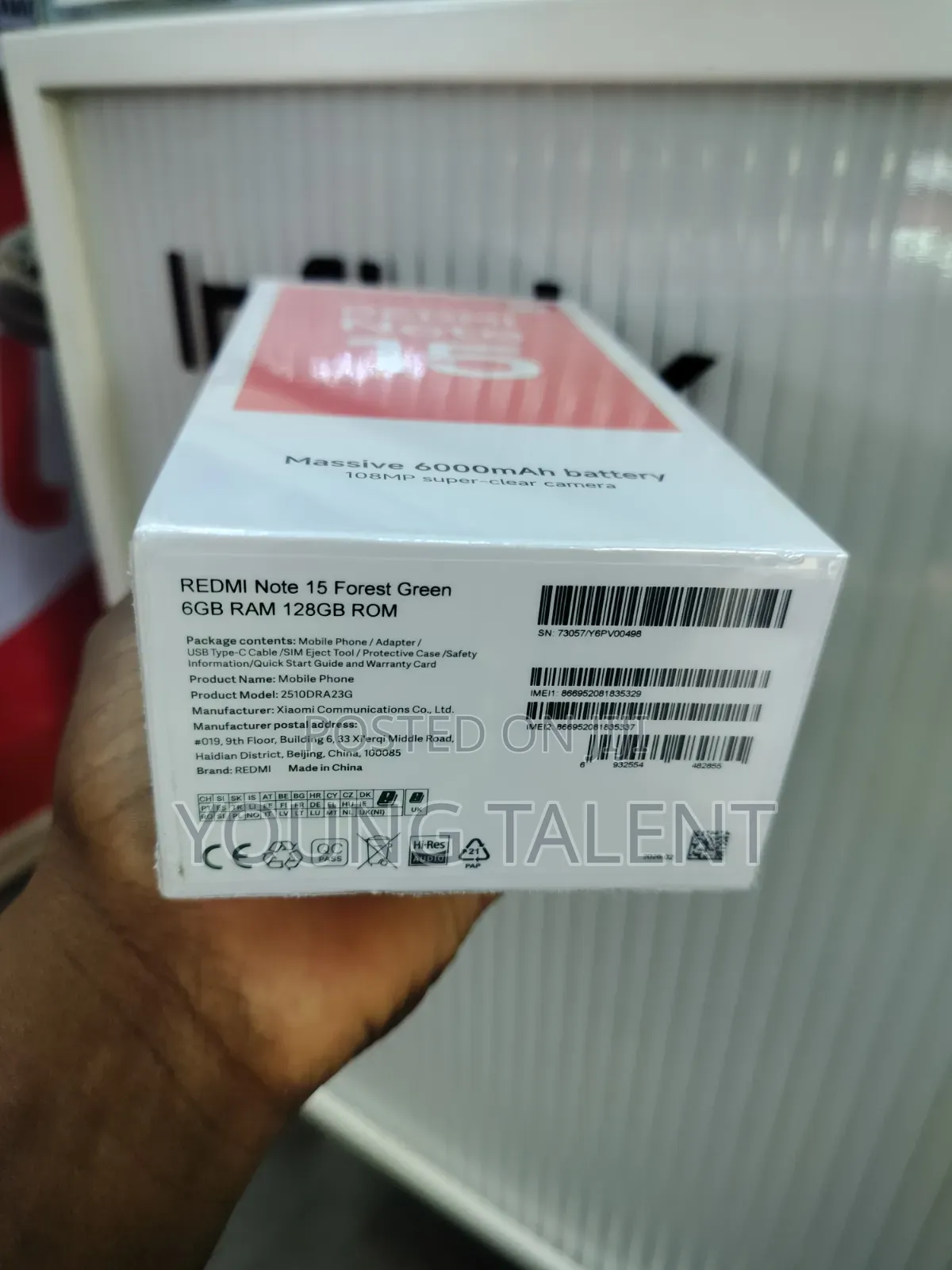 New Xiaomi Redmi Note 15 128 GB Green