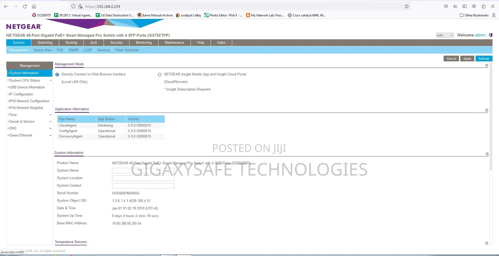 NetGear ProSafe GS752TPP V1 48-Port Gigabit Ethernet PoE+ Smart Switch