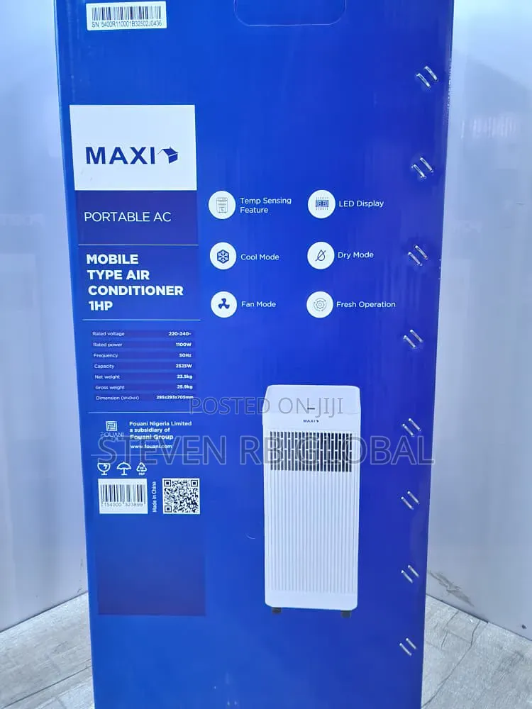 MAXI 1HP Portable Mobile Air Conditioner | MAXIPAC10HPCRN7