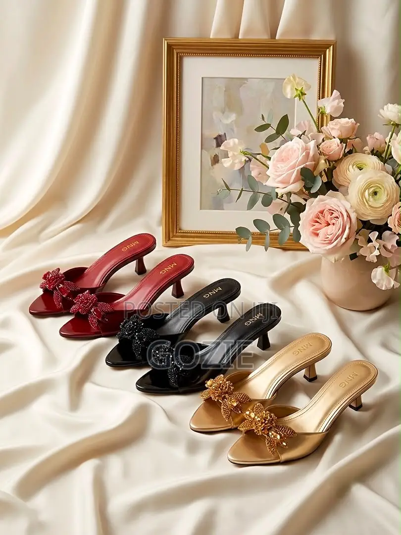 Gorgeous Mango Slippers With Kitten Heels