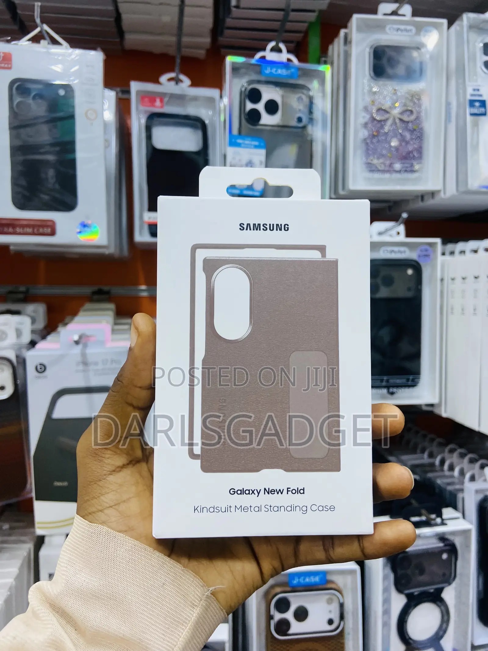 Kindsuit Leather Protective Case With Stand for Samsung Galaxy Fold 8
