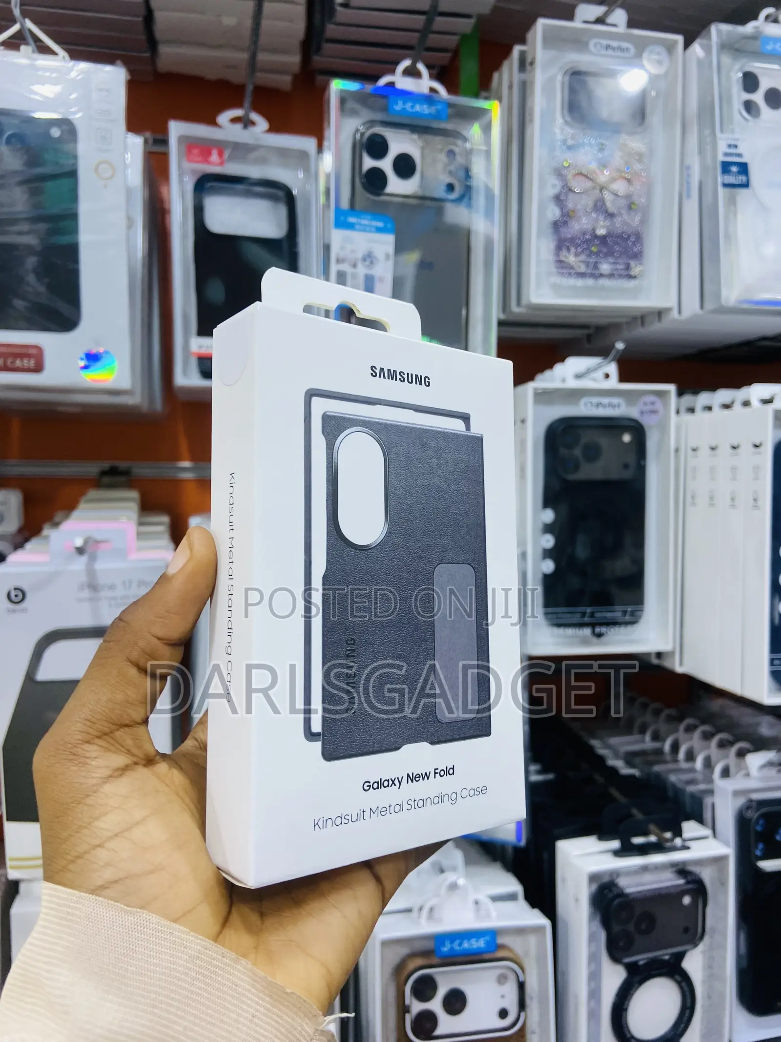 Kindsuit Leather Protective Case With Stand for Samsung Galaxy Fold 8