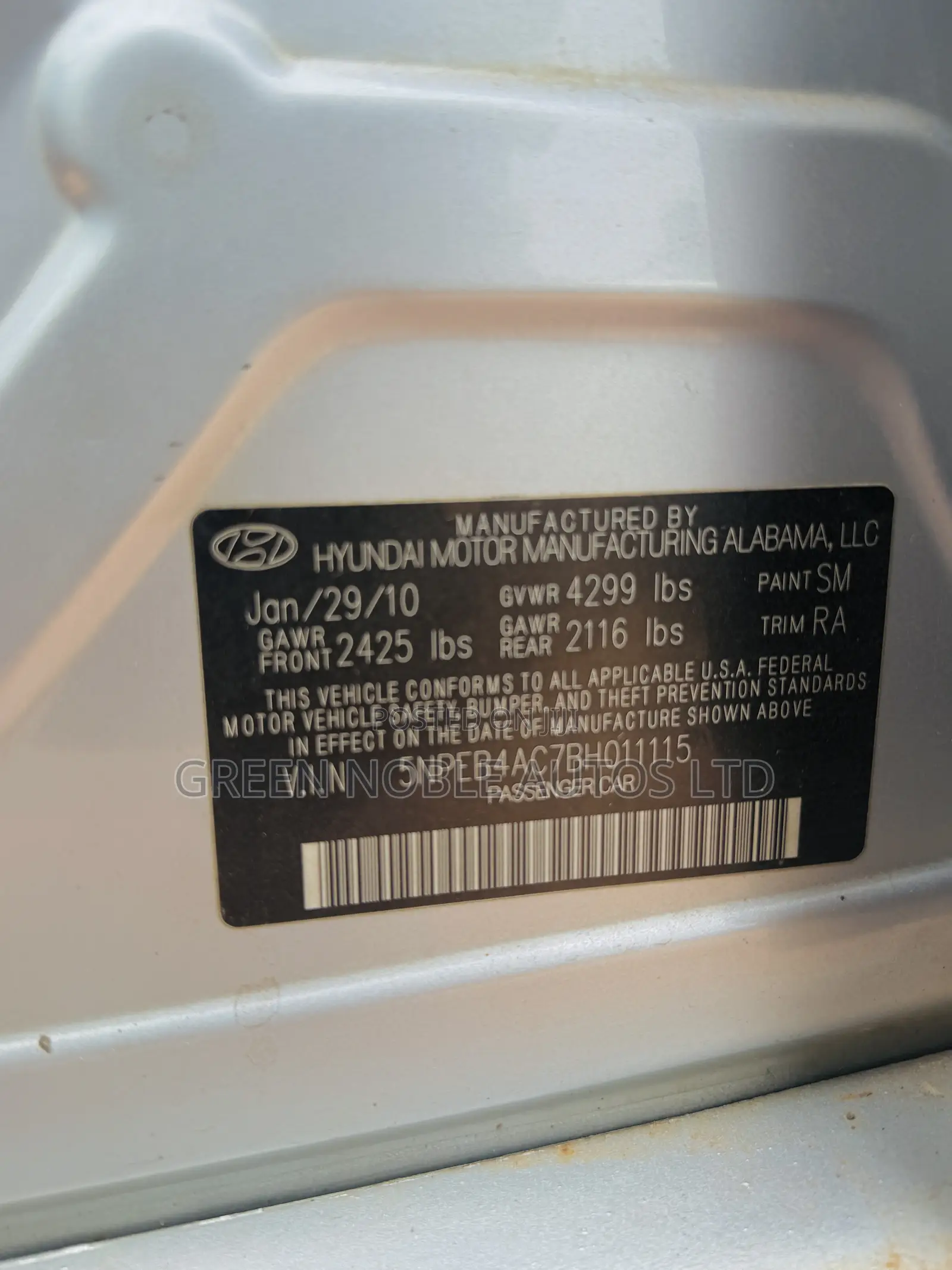 Hyundai Sonata GLS Sedan FWD (2.4L 4cyl 6A) 2013 Silver