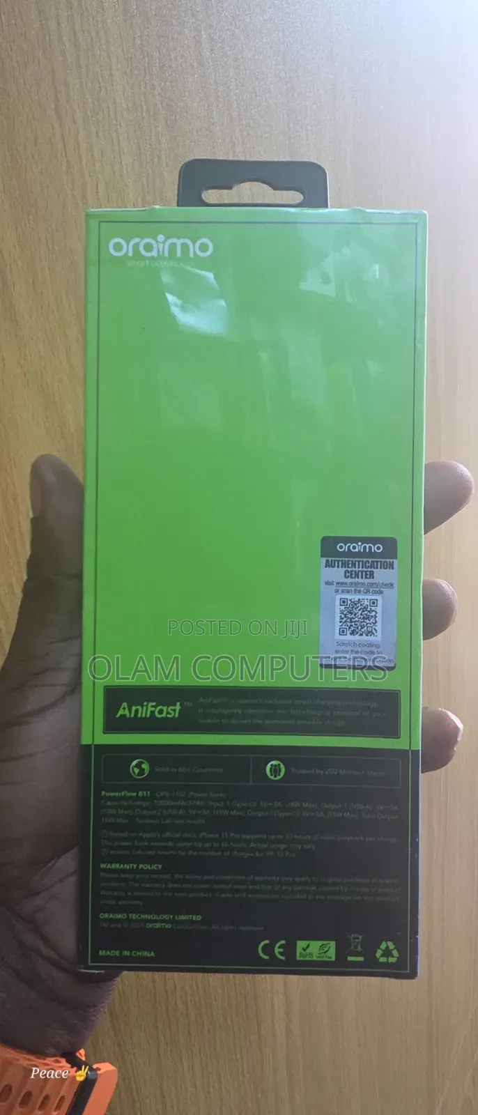 Oraimo 15W Type-C Charging 10000mAh