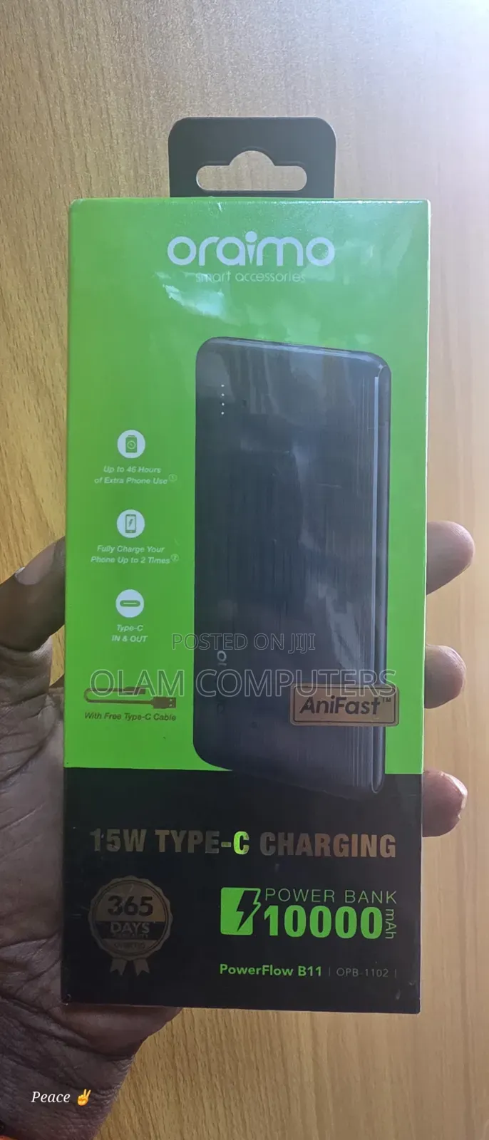 Oraimo 15W Type-C Charging 10000mAh