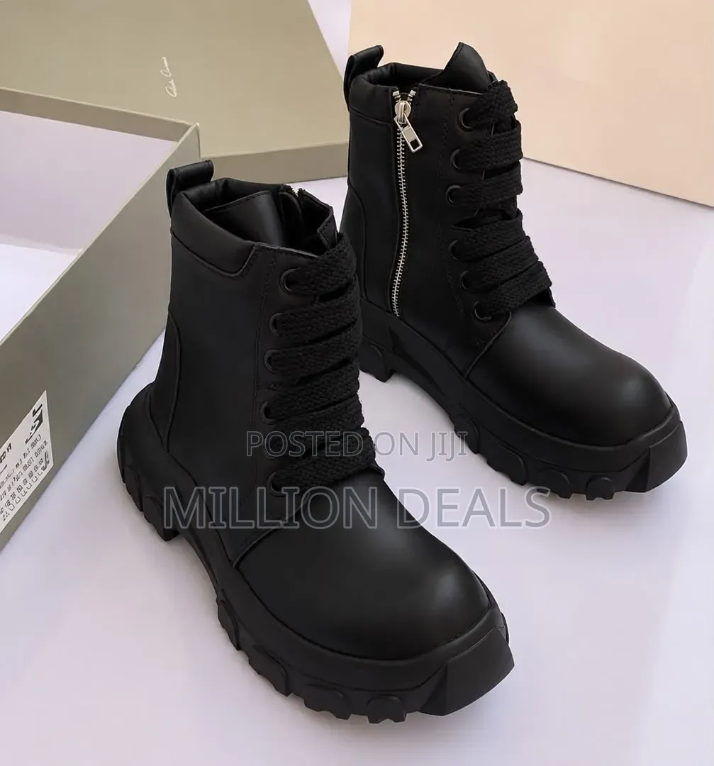 High Top Black Luxury Men's Boot Sneakers