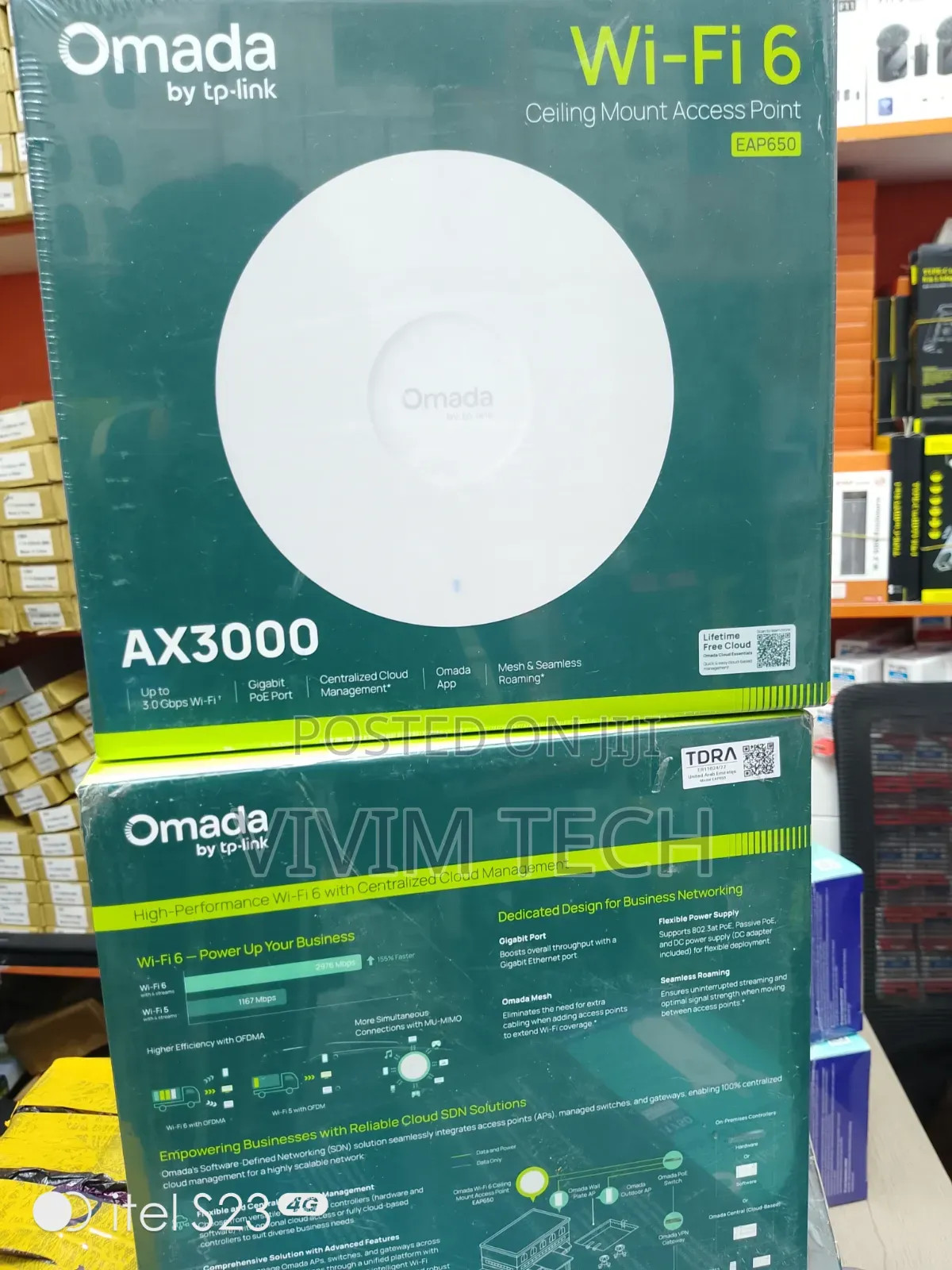 Tplink EAP650 Ax3000 Omada Wifi 6 Ceiling Mount Access Point