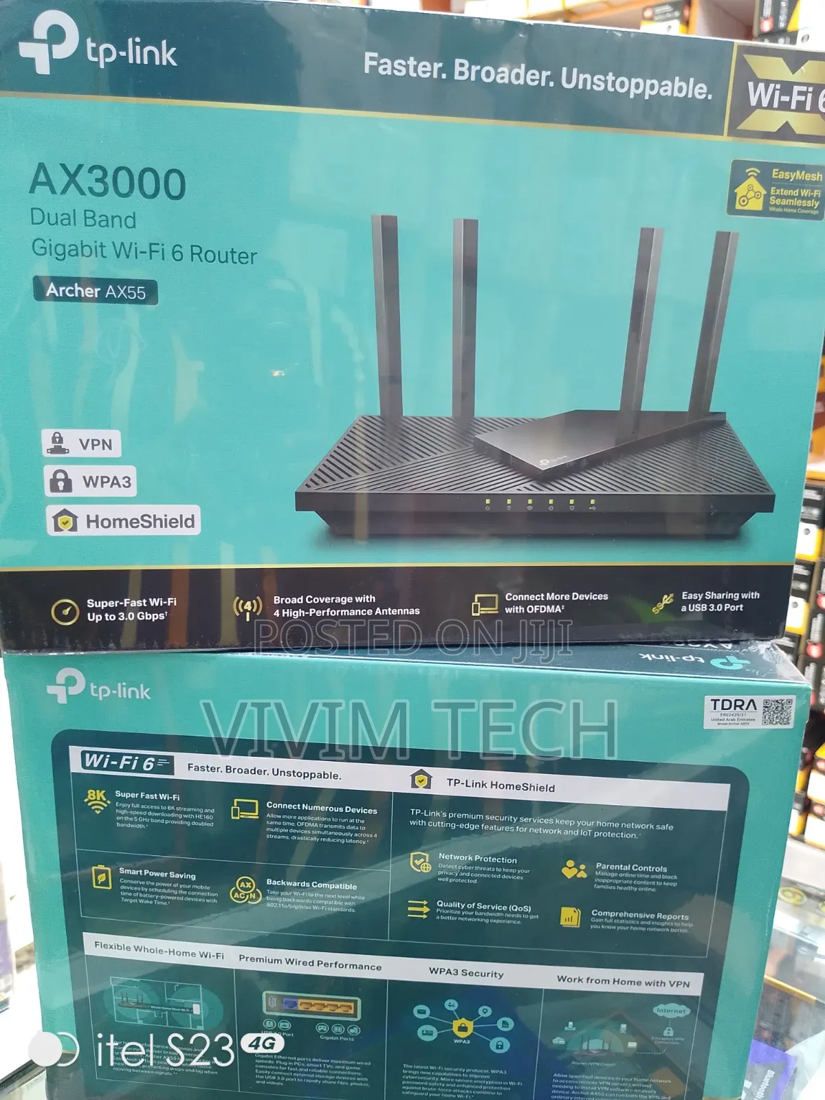 Tplink AX3000 Archer Ax55 Dual Band Gigabit Wifi 6 Router