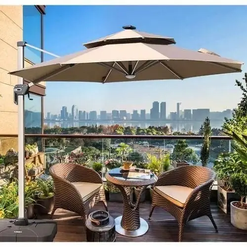 Classy Outdoor Solar Umbrella