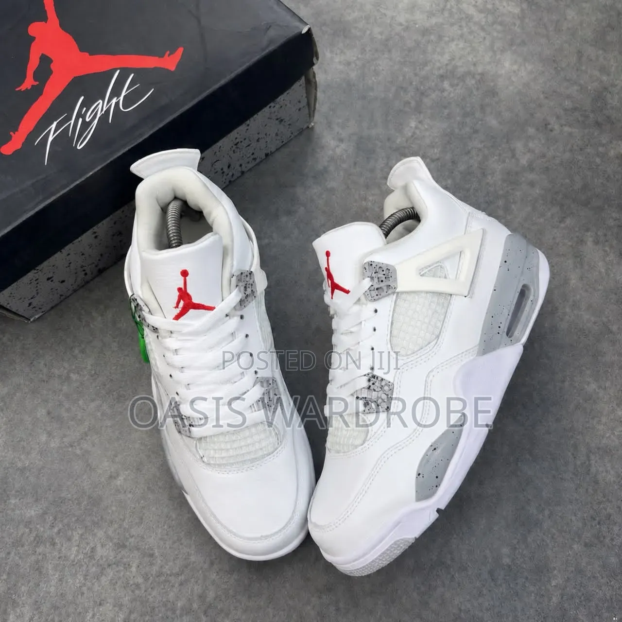 Original Air Jordan 4 White Oreo Sneakers