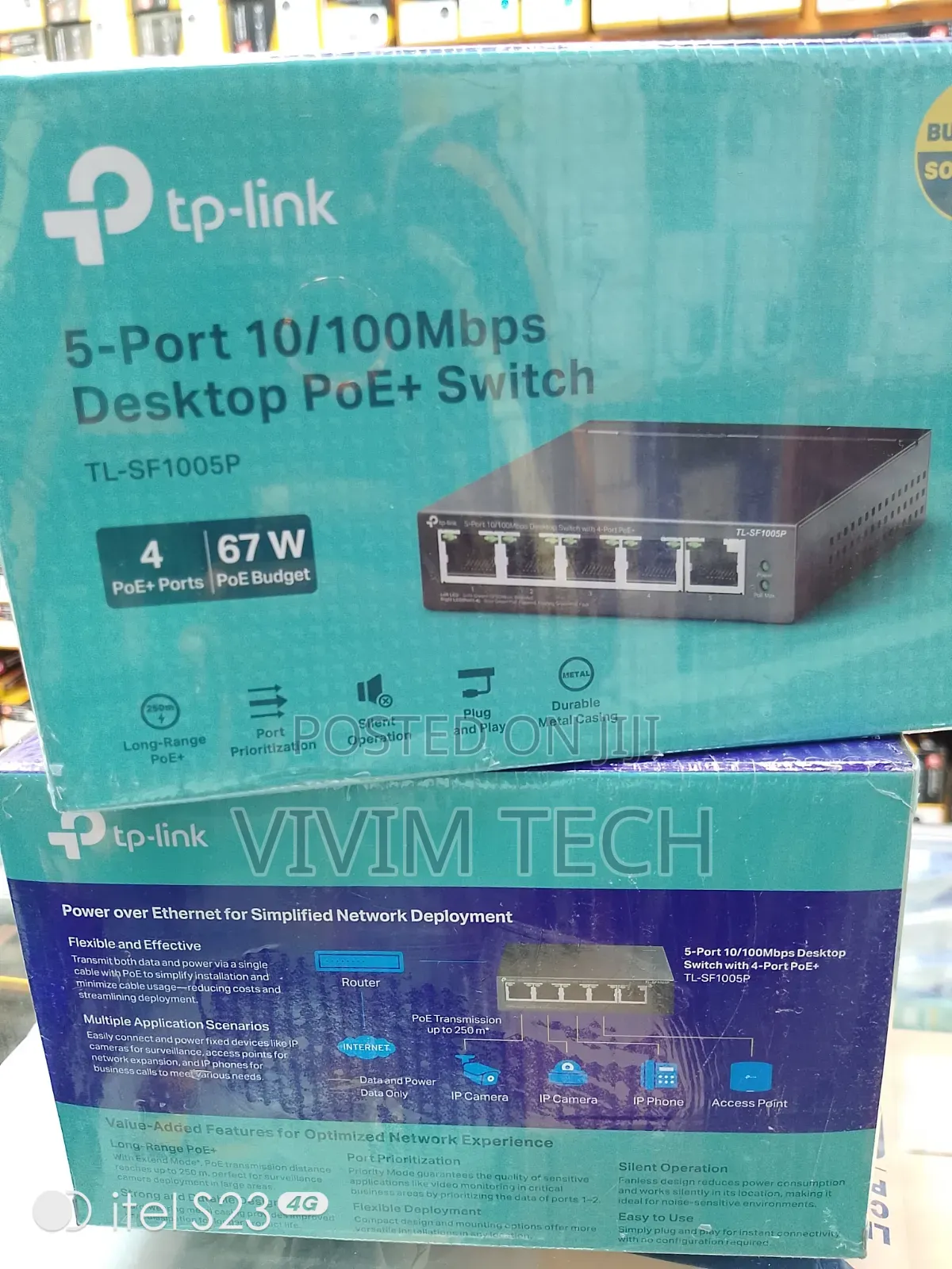 Tplink TL-SF1005P 5ports 10/100mbps Desktop POE+ Switch