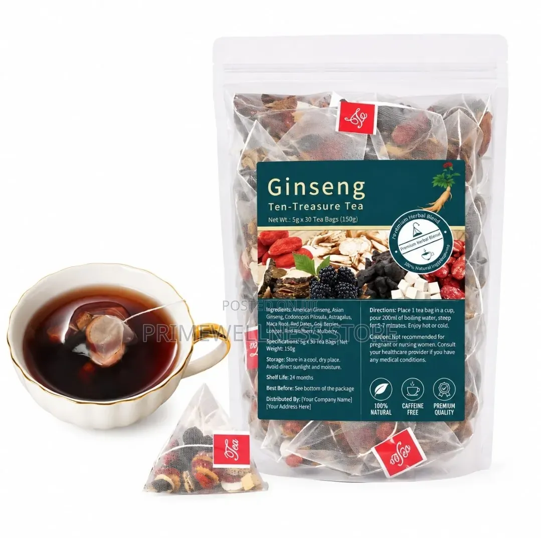 Ginseng 10 Treasure Tea 150g, 5g and 30bags in a Pack