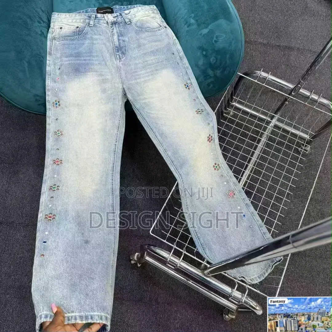 Embellished Wide-Leg Jeans.