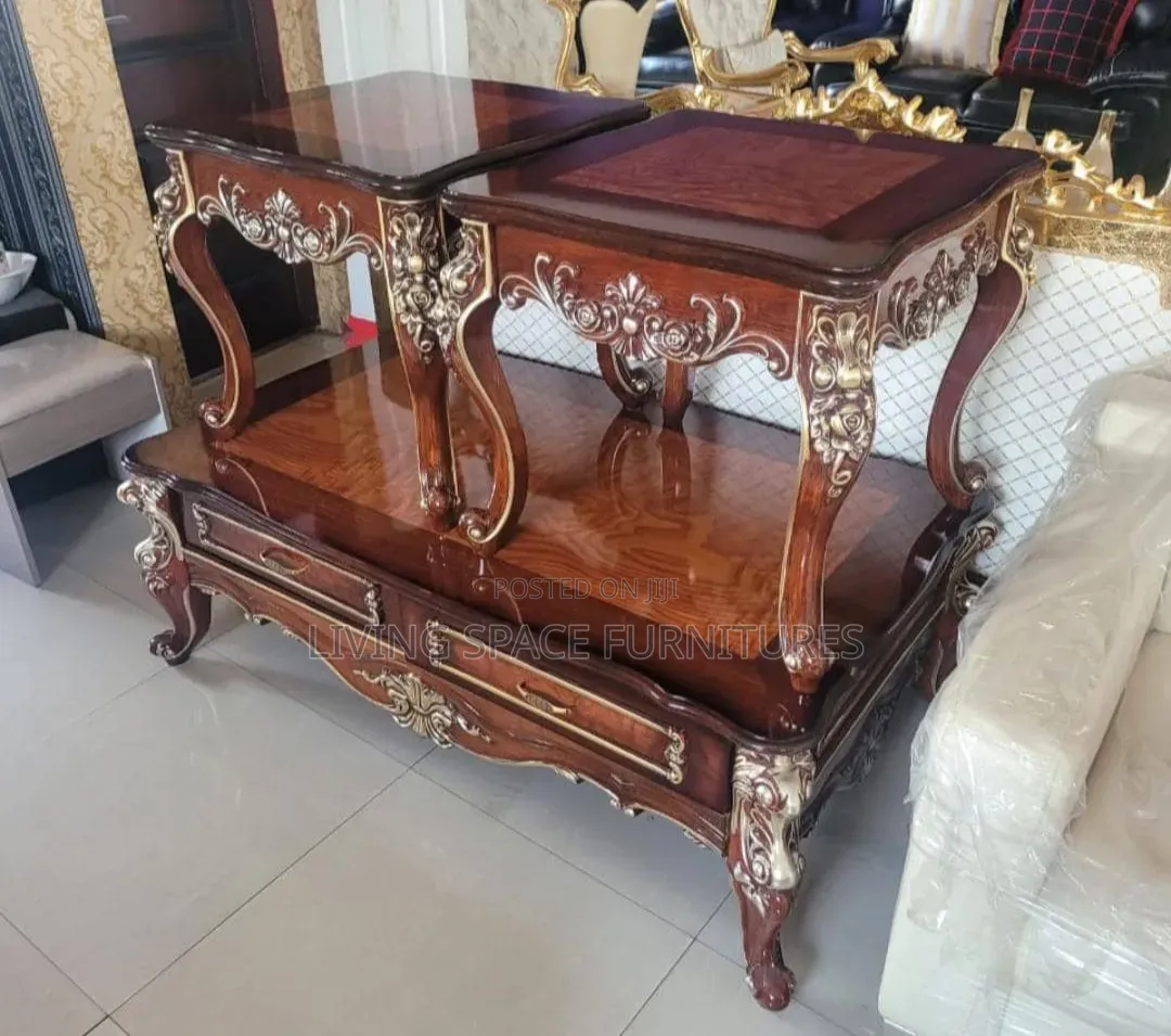 Newly Royal Center Table With 2Side Stools