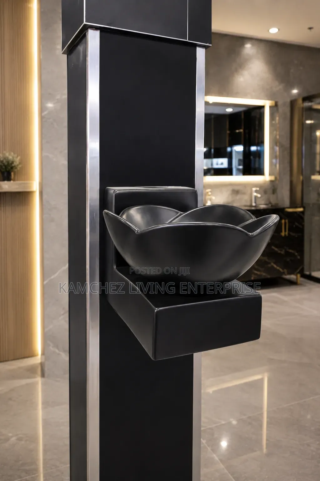 Luxury Matte-Black Dinning Wash Hand Basin