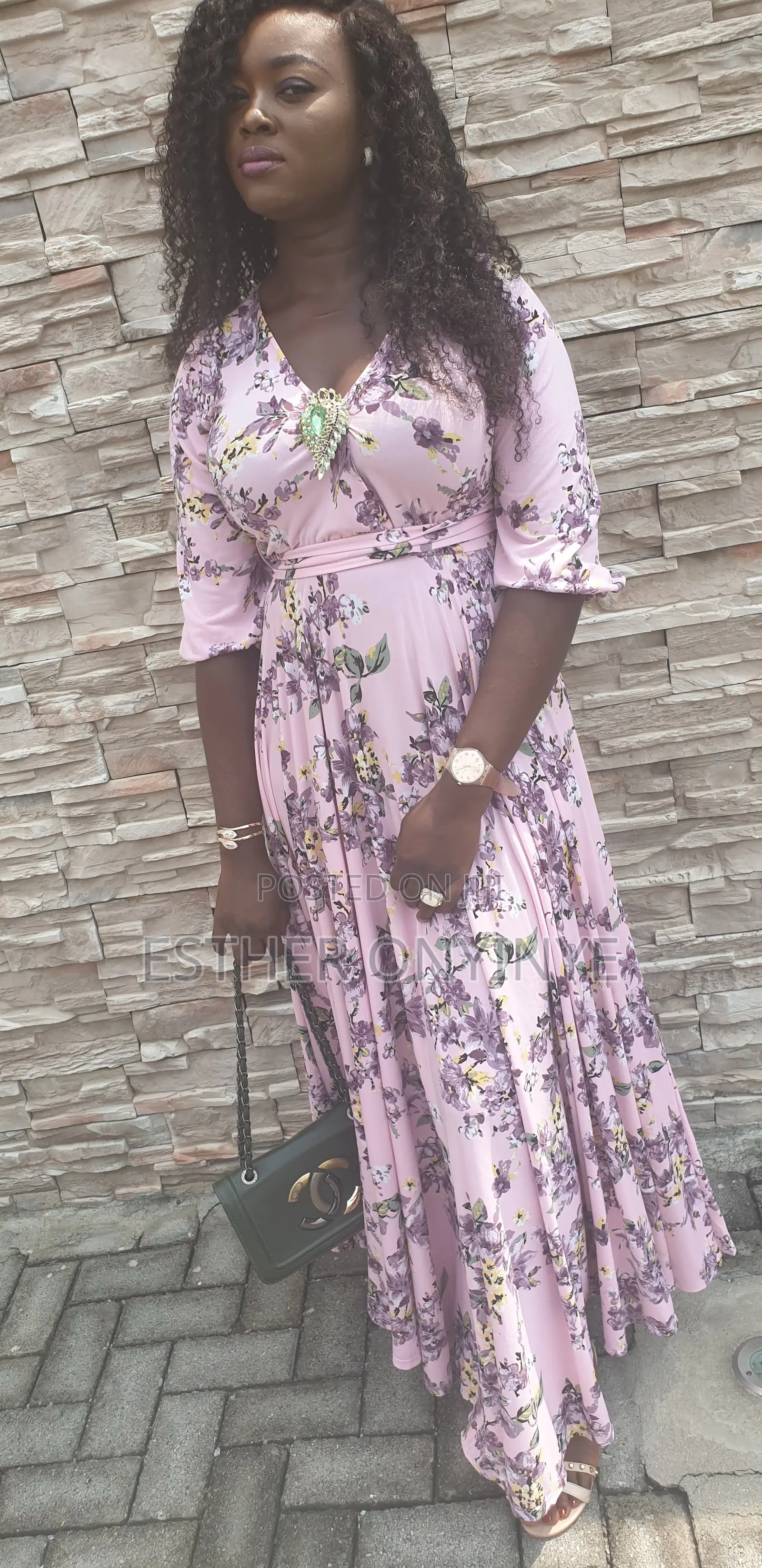 Gorgeous Pink Floral Maxi Dress – Classy Elegant Occasion Wear 