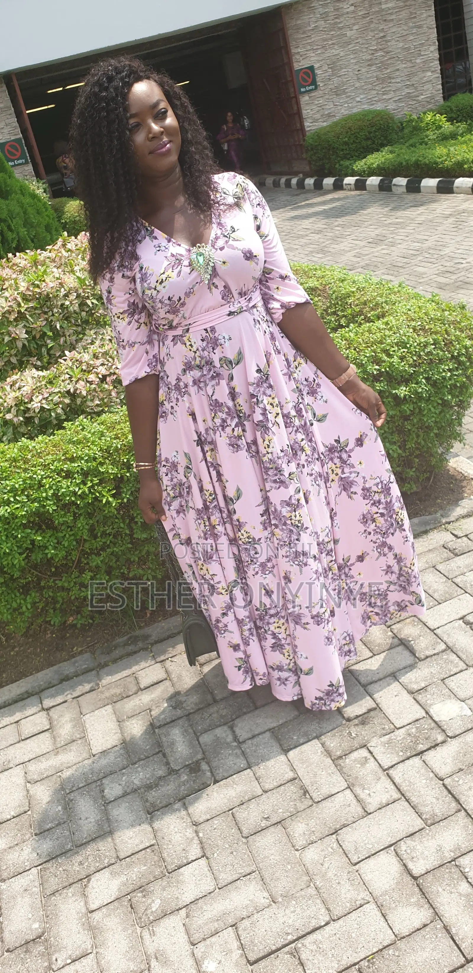 Gorgeous Pink Floral Maxi Dress – Classy Elegant Occasion Wear 