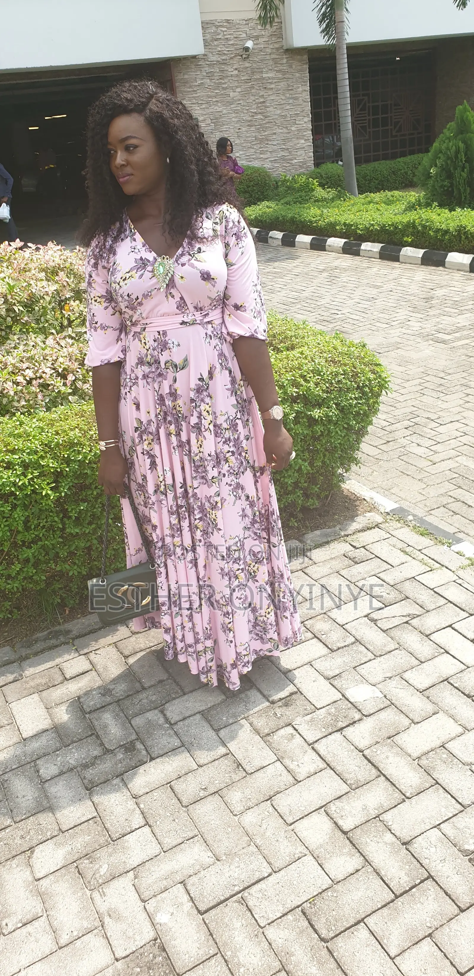 Gorgeous Pink Floral Maxi Dress – Classy Elegant Occasion Wear 