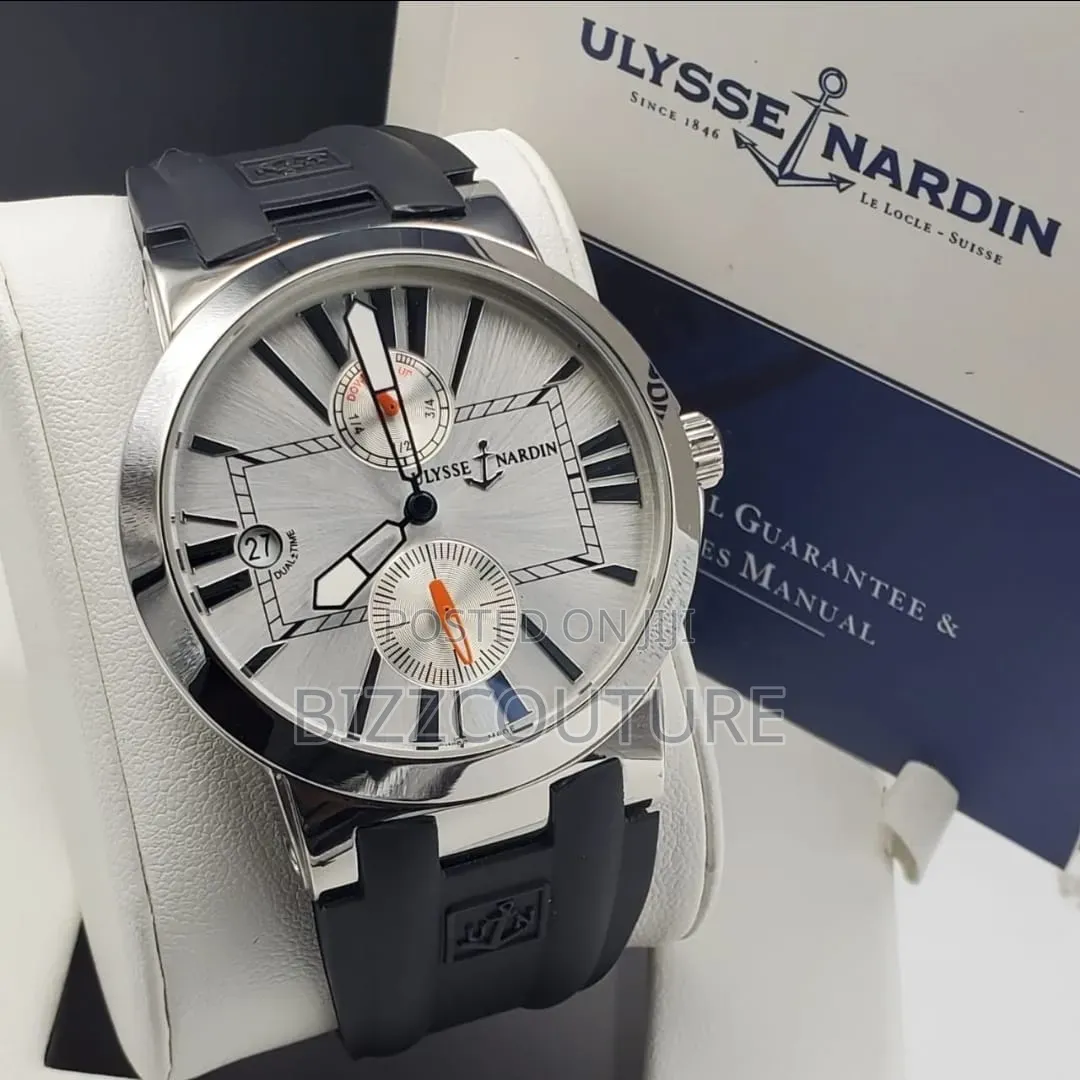 Original Ulysse Nardin Rubber Strap Watch 100% Authentic Guaranteed