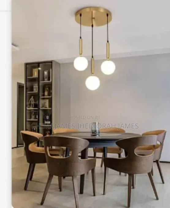 Modern Glass Pendant Light Brass Black Milk Ball LED Chandeliers Light