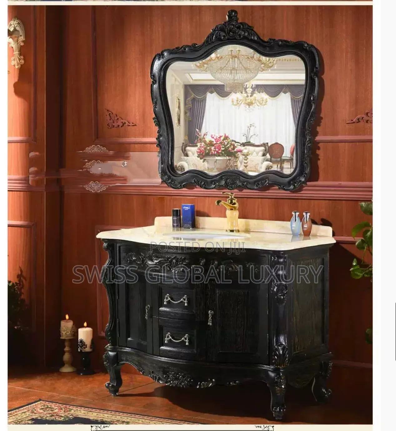 Luxury Black Marble Vanity Unit – Exclusive Model