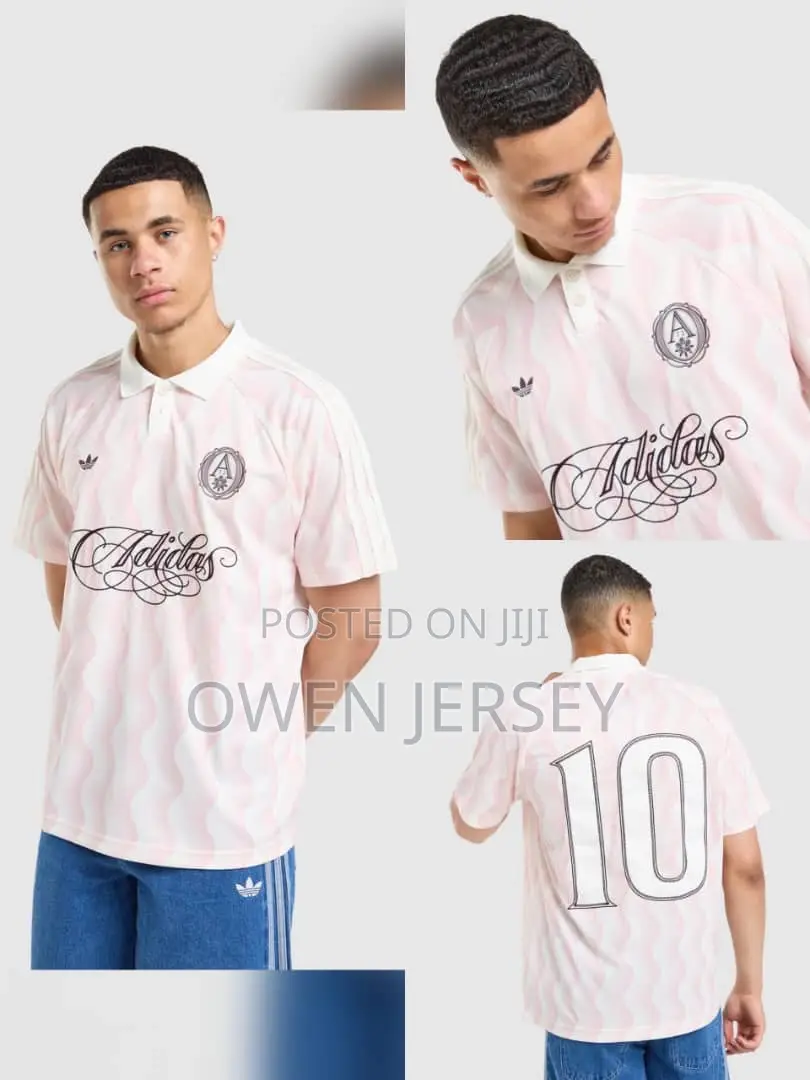 Blue Wave Pattern Football Jersey – Retro Streetwear Edition