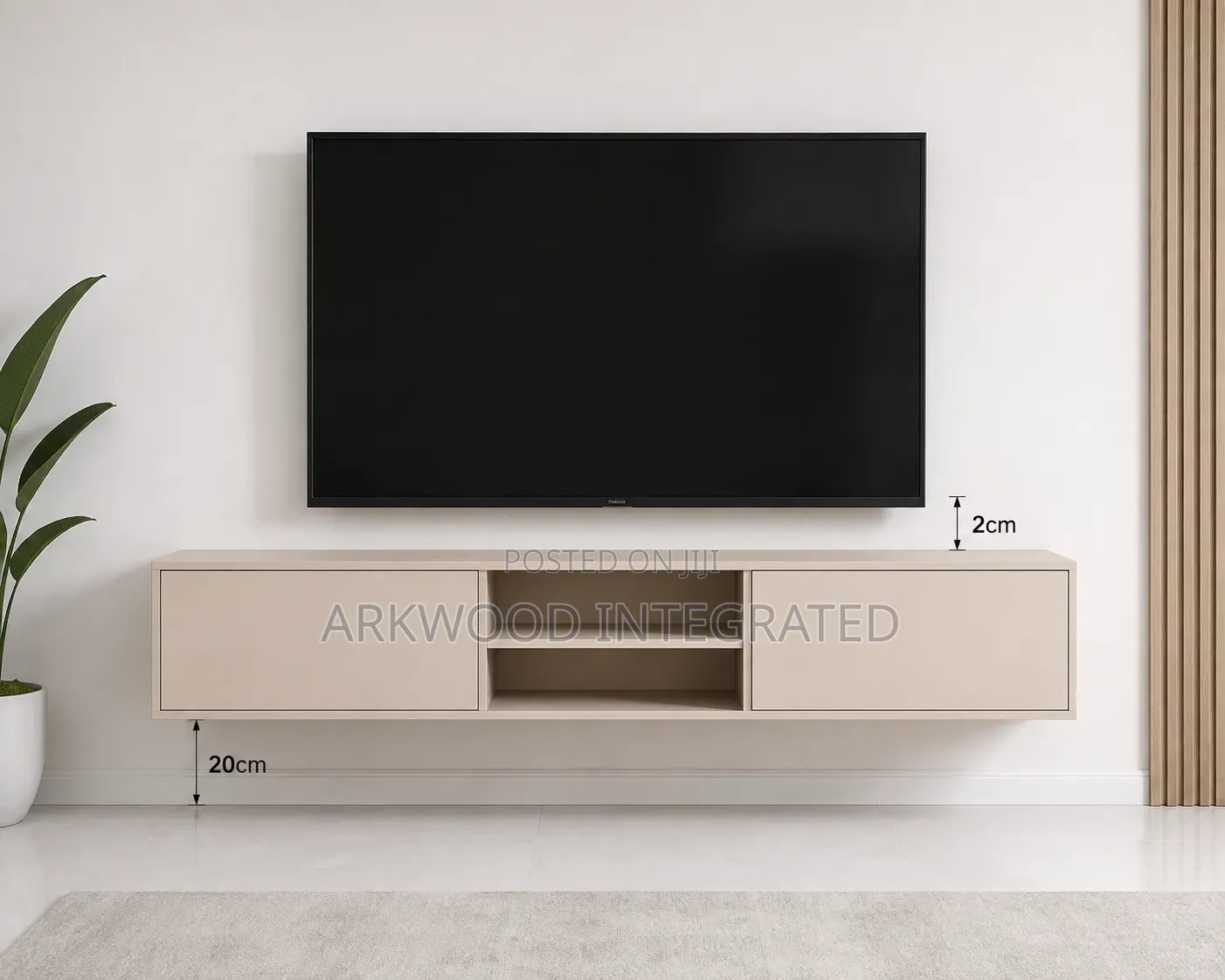 Wall Mount TV Console / Stand 2mitre Length