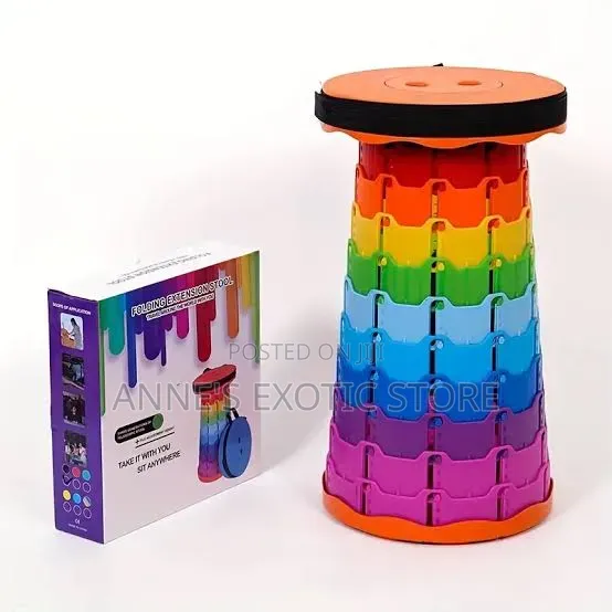 Portable Telescopic Folding Stool Adjustable Collapsible Chair