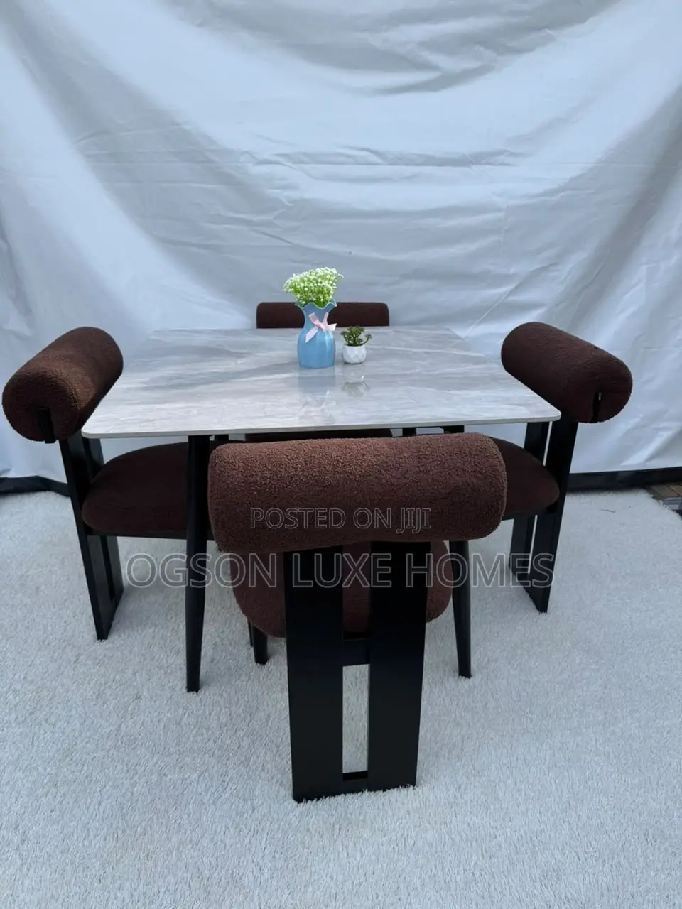 The Elite Dining Set With Four Wooden Leg Chairs