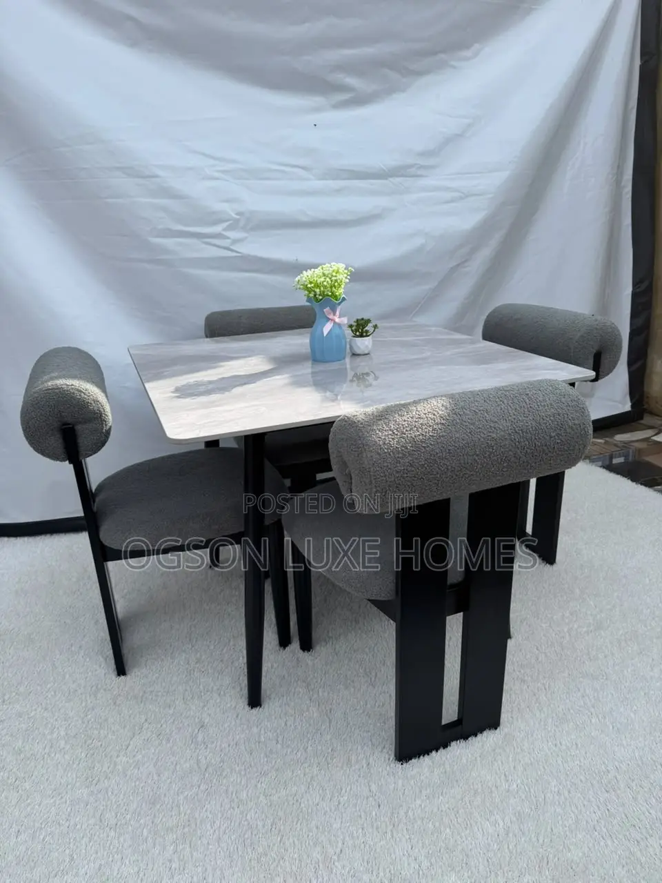 The Elite Dining Set With Four Wooden Leg Chairs