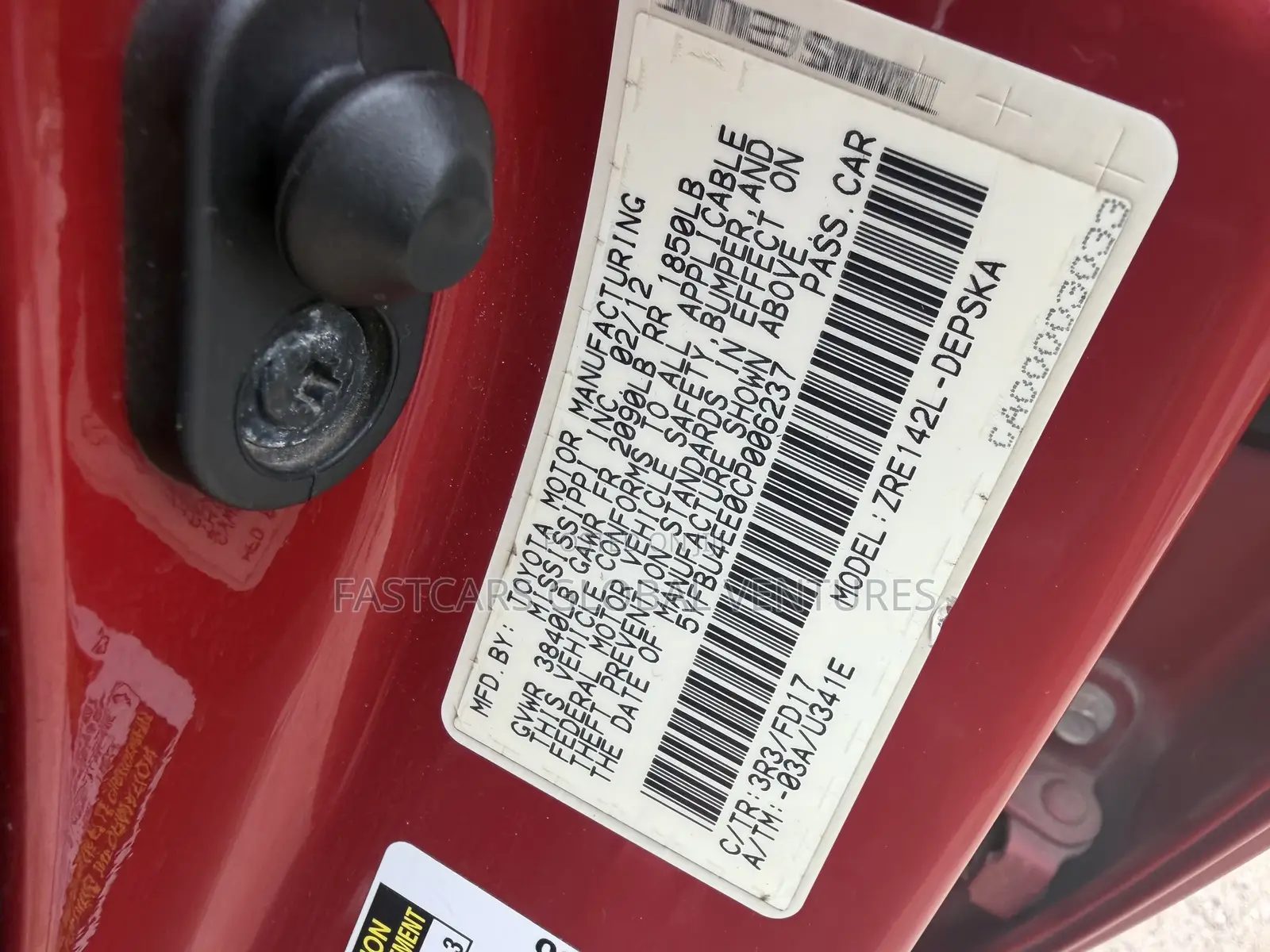 Toyota Corolla S 4dr Sedan (1.8L 4cyl 4A) 2012 Red