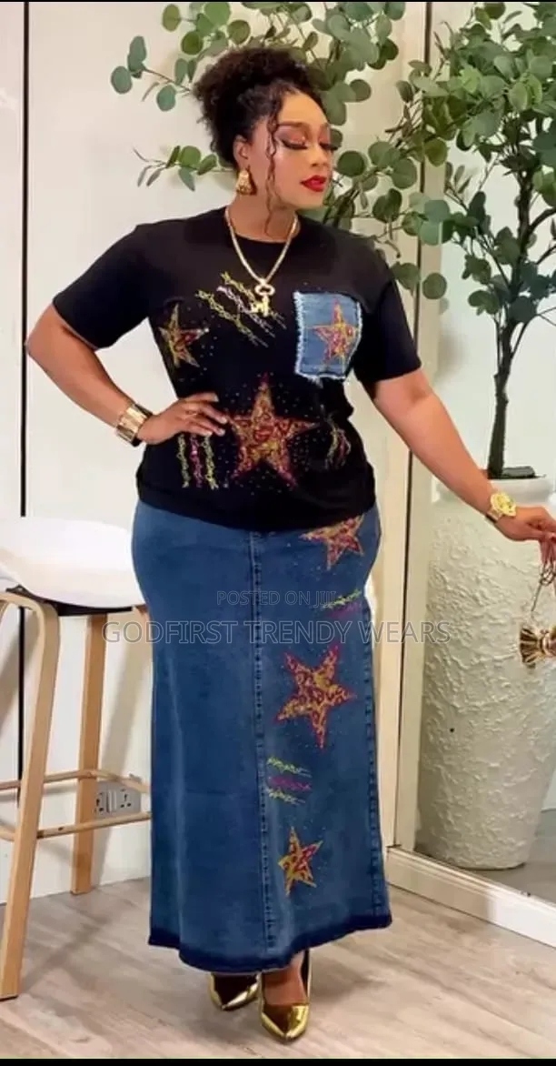 .New Classic Jean Skirt and Top